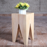 创意家居实木椅子个性设计家具凳子 茶几边桌边几 简约时尚木桩椅