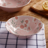 美浓烧陶瓷碗汤碗面碗米饭碗日本进口釉下彩樱花陶瓷餐具套装