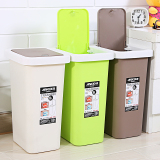 创意时尚欧式垃圾桶筒家用大号有盖塑料客厅纸篓厨房卫生间长方形