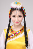 藏族舞蹈演出服装 头饰 少数民族头饰女 藏服头饰 小辫子成人儿童