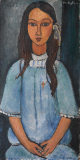 莫迪里阿尼Modigliani 爱丽丝人物装饰画 欣美油画世界名画复制品
