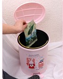 可爱卡通爱心兔双层垃圾桶脚踏式垃圾桶创意家用时尚厨房塑料