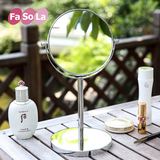 Fasola台式化妆镜欧式镜子双面梳妆镜复古结婚公主镜便携美容高清