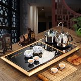 KAMJOVE/金灶 整套茶具 钢化玻璃茶盘茶海排水功夫茶具套装自动上