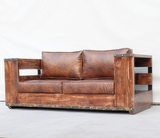 实木餐厅椅子美式复古办公椅客厅带扶手靠背休闲椅酒店沙发咖啡椅