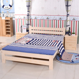 实木床儿童床单人双人床成人床松木床青少年床1米1.2 米1.5米1.8