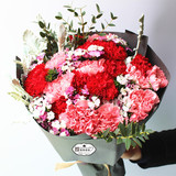 19朵康乃馨花束母亲节鲜花康乃馨杭州同城速递合肥上海混搭花盒