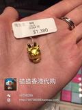 猫猫香港代购 周生生专柜999.9黄金小羊吊坠足金转运珠手链配皮绳
