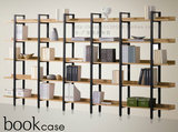 宜家五层钢木书架组合储物架置物架货架展示柜木架展示架包邮