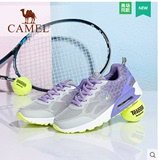 Camel/骆驼女鞋 正品 网面系带渐变拼色气垫运动鞋跑鞋A61345628