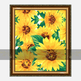 植物花卉金黄色向日葵油画 简约个性 纯手绘卧室走廊挂画时尚装饰