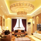 圆形水晶灯客厅led吸顶灯具欧式金色卧室餐厅酒店大厅1.2米吸顶灯