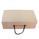 高档手提男鞋女鞋童鞋短靴可以定制印刷LOGO牛皮纸盒包装盒纸鞋盒