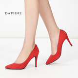 Daphne达芙妮旗舰店专柜正品牌女鞋性感高跟鞋尖头浅口女单鞋秋季