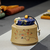 【天天特价】陶瓷迷你高档茶叶罐 密封小号铁观音普洱茶缸便携储