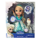 正品迪士尼冰雪奇缘雪宝艾爱莎公主娃娃智能唱歌女孩玩具生日礼物