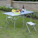 户外铝合金折叠桌子加长全铝合金露营桌烧烤桌自驾游公园聚餐包邮