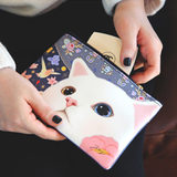 韩国正品Jetoy可爱猫咪皮革化妆包中号多用途随身收纳时尚手拿包