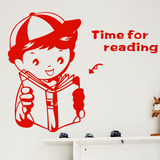 墙贴幼儿园小学校教室励志图书角英语角图案馆爱读书英文贴纸贴画