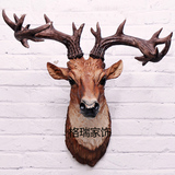 欧式仿真鹿头壁挂壁饰 动物挂件客厅墙上装饰挂件酒吧客餐厅墙饰