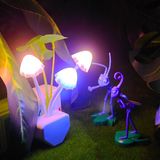 光控LED床头三头蘑菇小夜灯休闲婴儿喂奶灯客厅蘑菇节能创意夜灯