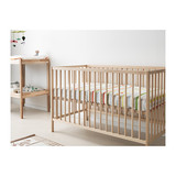 重庆宜家家居IKEA代购辛格莱婴儿床简约榉木婴儿床可调节俩种高度