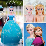 迪士尼冰雪奇缘29厘米娃娃艾莎Elsa安娜Anna素体裸娃蛋糕烘焙模具