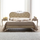 简约现代欧式 实木雕花实木床 新古典中式布艺大床奢华定制高档床