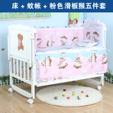 婴儿 大尺寸儿童床环保无漆宝宝床BB带高护栏童床定做