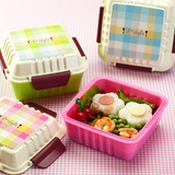 新品 出口日本 小号可微波单层便当盒  儿童饭盒 密封水果沙拉盒