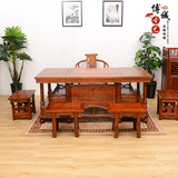 新款实木茶桌椅组合南榆木功夫茶桌仿古中式家具将军茶台1.7米