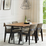 美式实木餐桌酒吧桌咖啡厅桌椅办公桌餐桌简约现代居家餐桌椅组合