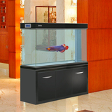 森森超白玻璃龙鱼缸生态鱼缸水族箱大型屏风造景金鱼缸底过滤HABU