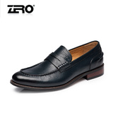Zero零度正装皮鞋新款男士真皮尖头英伦商务男鞋正品乐福鞋F8952