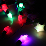 LED五星彩灯串灯圣诞树装饰婚庆节日灯黑线超亮防水包邮