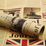 复古系列英文报纸美国牛皮纸背景纸墙纸礼盒包装纸礼物包书皮纸