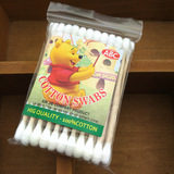 2454家居韩国化妆棉签 100%纯棉卫生棉花棒双头木棒抗菌棒木质棒