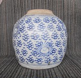古董古玩收藏瓷器清代青花罐坛子（1）真品