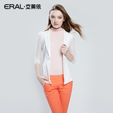 艾莱依ERAL2016春装新款西装领褶皱泡泡7分袖外套小西装NDW04119