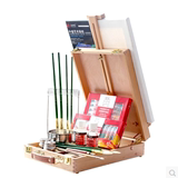 绘画礼盒 木盒文具组 绘画套装 彩铅油画棒颜料套装 工具齐全