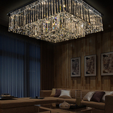 双层LED现代简约时尚豪华水晶吸顶灯烟灰客厅水晶灯蝴蝶花瓣水晶
