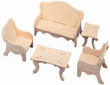 儿童玩具 桌椅柜 家具模型立体拼图 木质 过家家玩具 3D立体拼图