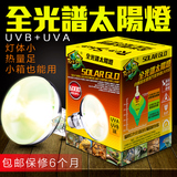 爬虫全光谱UVA+UVB太阳灯 陆龟蜥蜴变色龙加热灯晒背灯 补钙灯80W