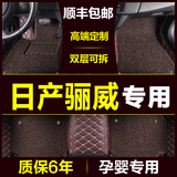东风日产骊威专用尼桑全包围丝圈汽车脚垫双层可拆卸高端皮革地毯