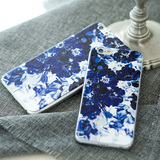 欧美油画浮雕立体花朵苹果6s iPhone6 Plus手机壳5S硬壳潮女新款