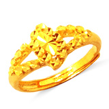 六福典雅珠宝 足金戒指 黄金结婚戒指 送礼指环 简约大方 4.4g