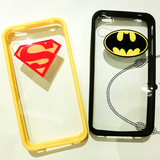 包邮超级英雄蝙蝠侠超人iphone4/5/6s/plus可爱情侣手机硅胶壳套