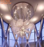 现代扇形水晶灯 酒店大堂装饰吊灯 别墅客厅异形灯具 会所工程灯