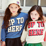 韩国女童春秋装新款韩版童装2016儿童卫衣外套字母加绒保暖纯棉潮