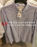 H&M HM男装专柜正品代购 3月 单胸袋亚麻长袖衬衫 8折0363947现货